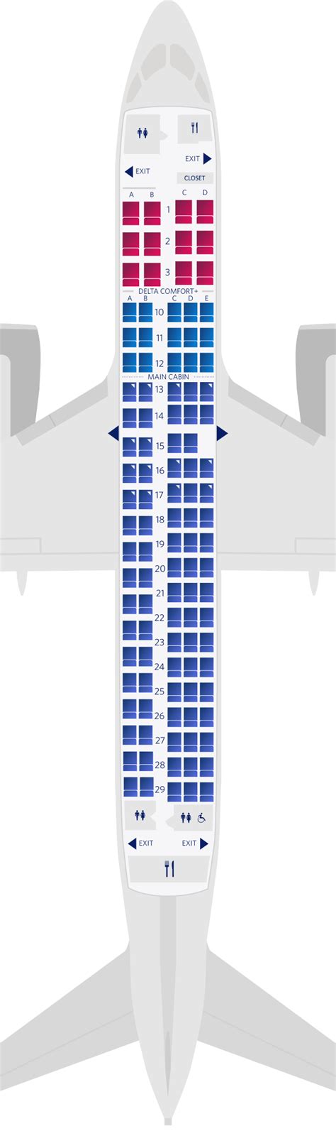 delta flight seat layout